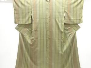 アンティーク　縞織り出し本塩沢着物